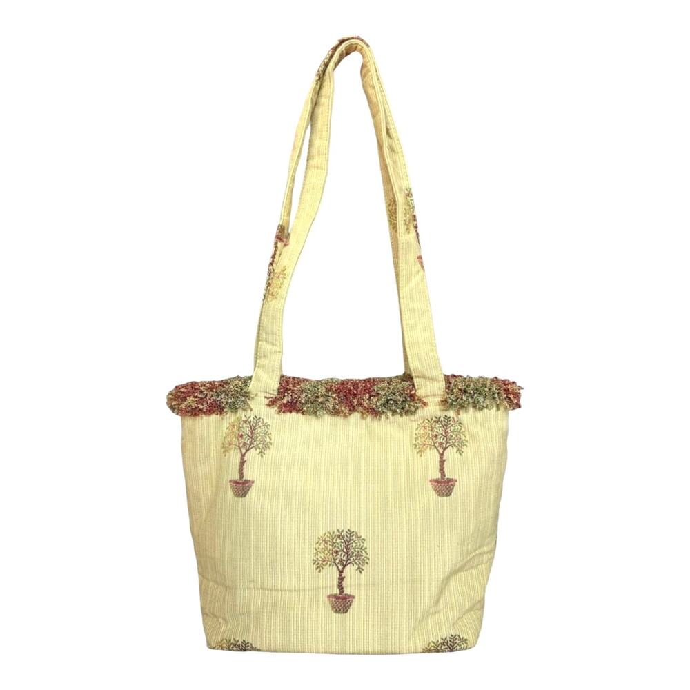 Handcrafted by Martie Yellow/Beige Tote Bag